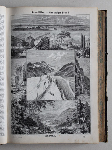 Reuschle, Illustrirter Volks-Atlas, 1875
85. Zonenbilder. Gemässigte Zone 1