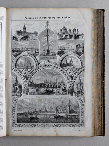 Reuschle, Illustrirter Volks-Atlas, 1875
261. Panorama von Petersburg und Moskau