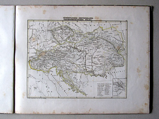 Atlas zu Blanc's Handbuch (1839)
13. Südöstliches Deutschland (Österreichischer Staat)