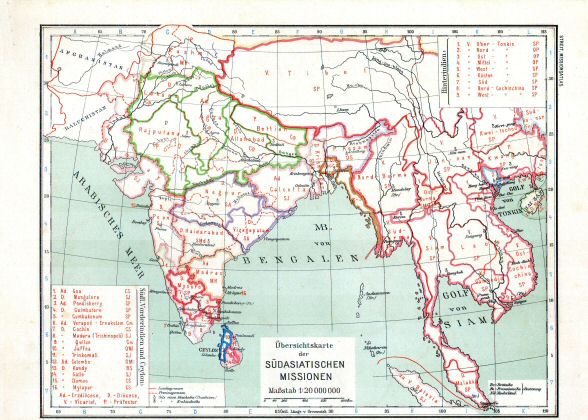 Katholischer Missionsatlas (1906)
Zuid-Azië / Southern Asia