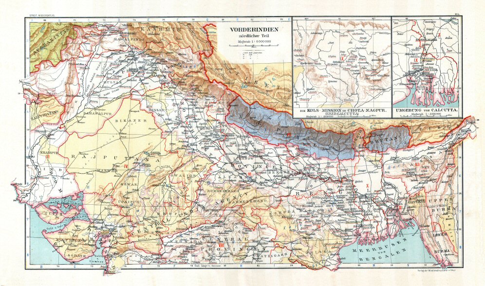 Katholischer Missionsatlas (1906)
6. Noord-Indië / North India