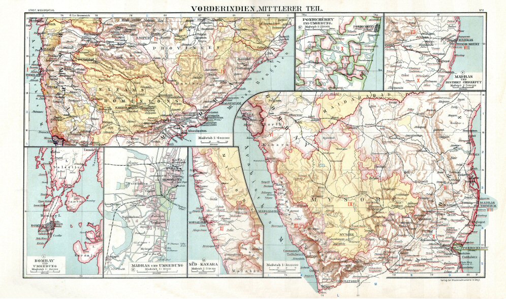 Katholischer Missionsatlas (1906)
7. Midden-Indië / Central India