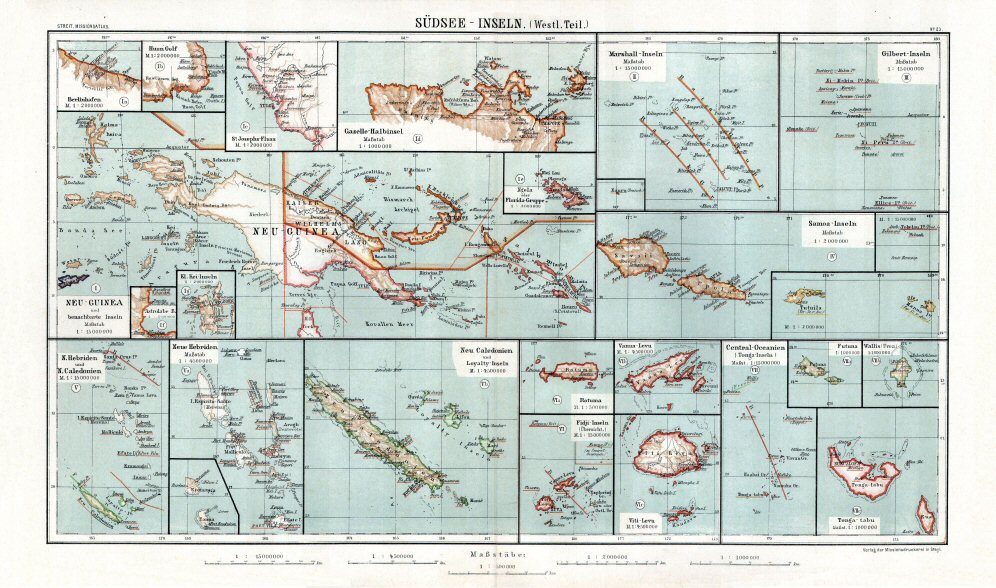 Katholischer Missionsatlas (1906)
23. Zuidzee-eilanden (west) / Pacific Islands (west)