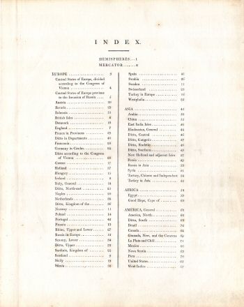 Cary's New Universal Atlas, 1819
Kaartenregister / Index of maps