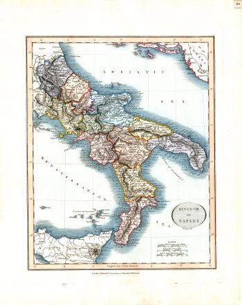 Cary's New Universal Atlas, 1819
20. Kingdom of Naples
Koninkrijk Napels