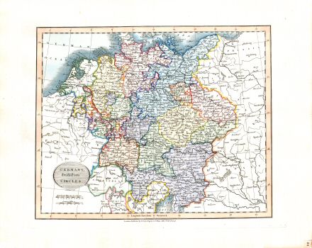 Cary's New Universal Atlas, 1819
24. Germany, divided into Circles
Duitsland, ingedeeld in kreitsen (Reichskreise)