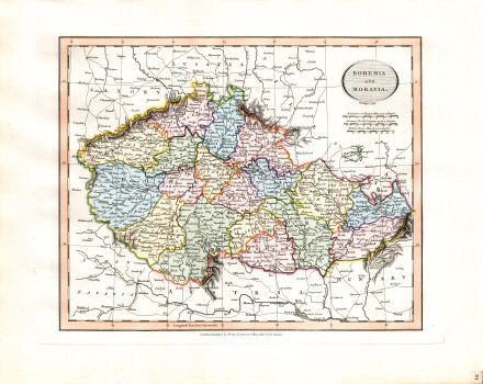 Cary's New Universal Atlas, 1819
31. Bohemia and Moravia
Bohemen en Moravië