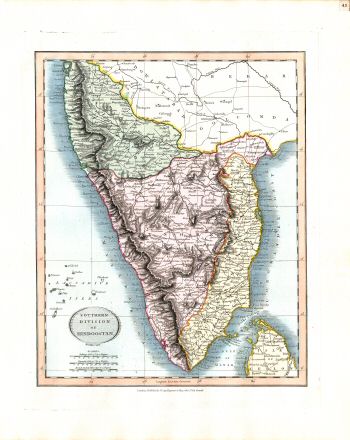 Cary's New Universal Atlas, 1819
45. Southern Division of Hindoostan
Het zuiden van Hindoestan