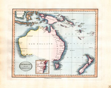 Cary's New Universal Atlas, 1819
57. New Holland and the Adjacent Isles
Nieuw-Holland en naburige eilanden
