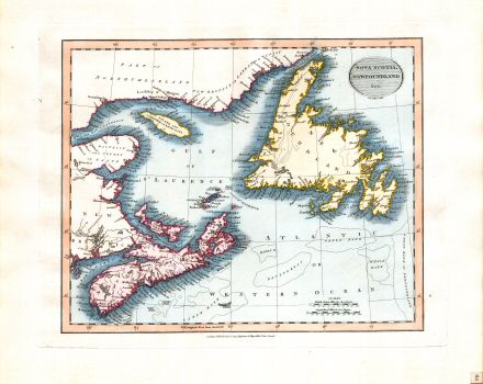 Cary's New Universal Atlas, 1819
63. Nova Scotia, Newfoundland &cc.
Nova Scotia, Newfoundland etc.