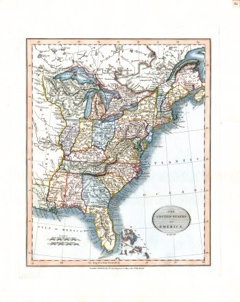 Cary's New Universal Atlas, 1819
65. The United States of America
Verenigde Staten van Amerika
