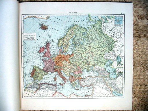 Universal-Atlas, Dr. A. Berg (ca.&nbsp;1906)
4. Europa, staatkundig / Europe, political