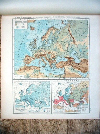 Universal-Atlas, Dr. A. Berg (ca.&nbsp;1906)
4A. Europa, natuurkundig / Europe, physical