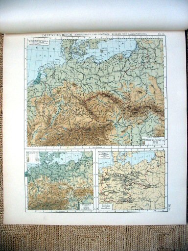 Universal-Atlas, Dr. A. Berg (ca.&nbsp;1906)
5A. Duitsland, natuurkundig / Germany, physical