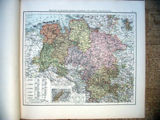 Universal-Atlas, Dr. A. Berg (ca.&nbsp;1906)
15. Hannover, Oldenburg, Brunswijk, Bremen
15. Hanover, Oldenburg, Brunswick, Bremen