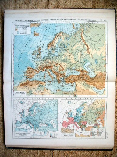 Universal-Hand-Atlas, Dr. A. Berg (ca.&nbsp;1906)
4A. Europa, natuurkundig / Europe, physical