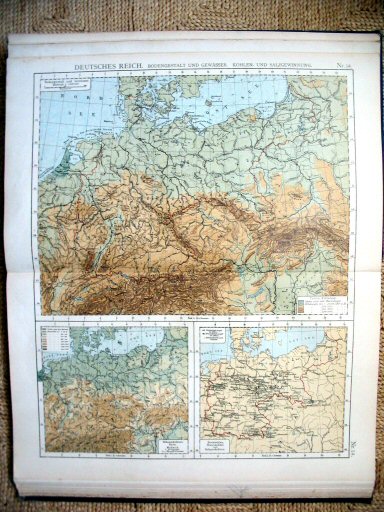 Universal-Hand-Atlas, Dr. A. Berg (ca.&nbsp;1906)
5A. Duitsland, natuurkundig / Germany, physical