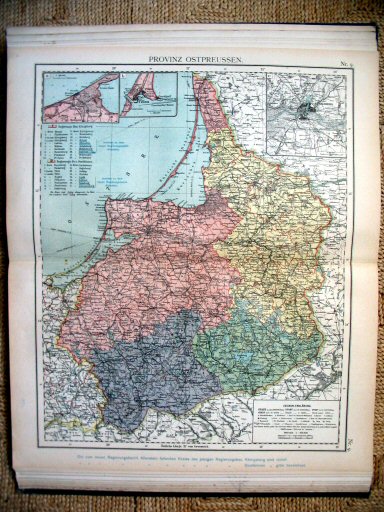 Universal-Atlas, Dr. A. Berg (ca.&nbsp;1906)
9. Oost-Pruisen / East Prussia