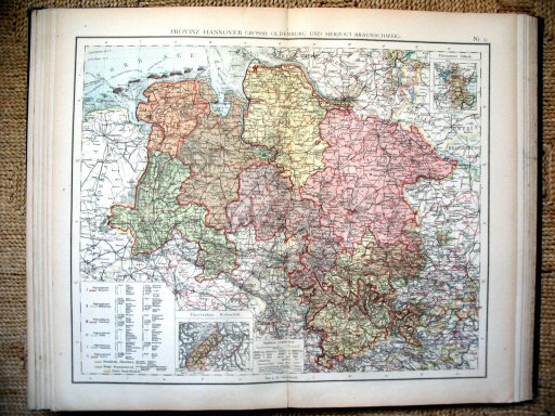 Universal-Atlas, Dr. A. Berg (ca.&nbsp;1906)
15. Hannover, Oldenburg, Brunswijk, Bremen
15. Hanover, Oldenburg, Brunswick, Bremen