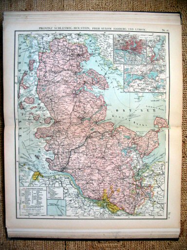 Universal-Atlas, Dr. A. Berg (ca.&nbsp;1906)
16. Sleeswijk-Holstein / Schleswig-Holstein