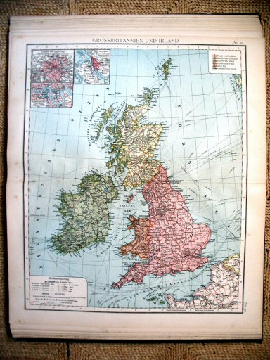Universal-Atlas, Dr. A. Berg (ca.&nbsp;1906)
30. Britse Eilanden / British Isles