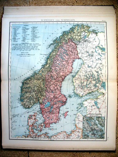 Universal-Atlas, Dr. A. Berg (ca.&nbsp;1906)
35. Zweden, Noorwegen / Sweden, Norway