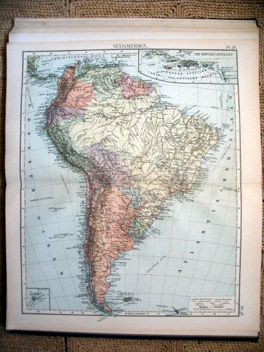 Universal-Atlas, Dr. A. Berg (ca.&nbsp;1906)
48. Zuid-Amerika / South America