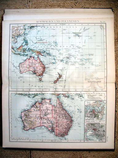 Universal-Hand-Atlas, Dr. A. Berg (ca.&nbsp;1906)
49. Australië, Oceanië / Australia, Pacific