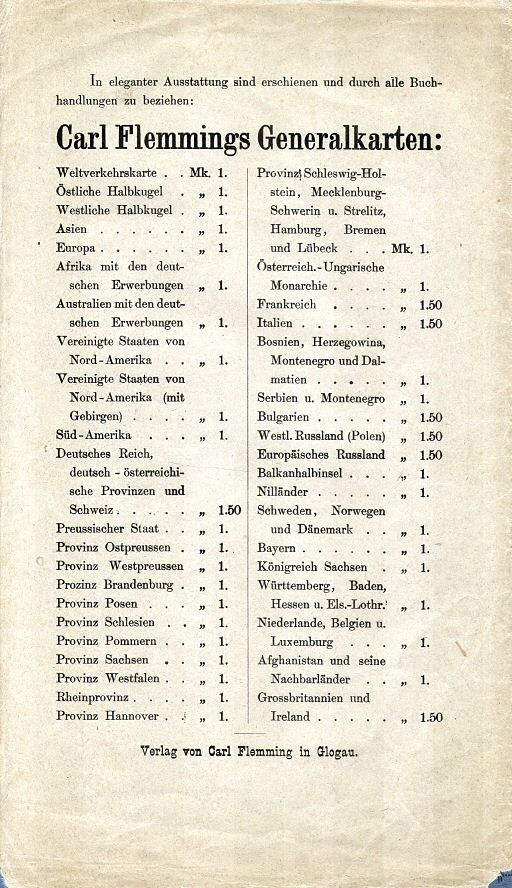 Carl Flemmings Generalkarten
Special-Karte der Südafrikan. Republik
Achterkant omslag / Back cover