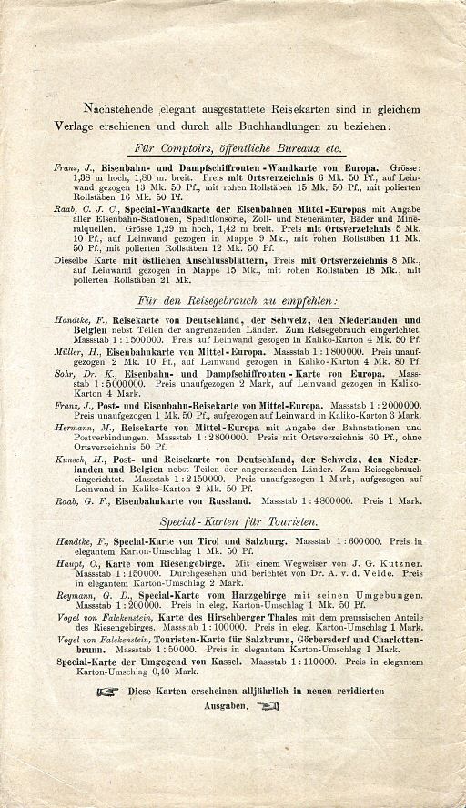 Carl Flemmings Generalkarten
Special-Karte der Südafrikan. Republik
Binnenkant omslag / Inside cover