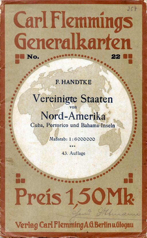 Carl Flemmings Generalkarten, No. 22
Vereinigte Staaten (ca. 1900)
Voorkant omslag / Front cover