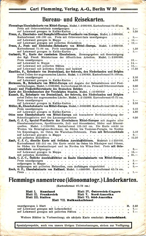 Carl Flemmings Generalkarten, No. 22
Vereinigte Staaten (ca. 1900)
Binnenkant omslag / Inside cover