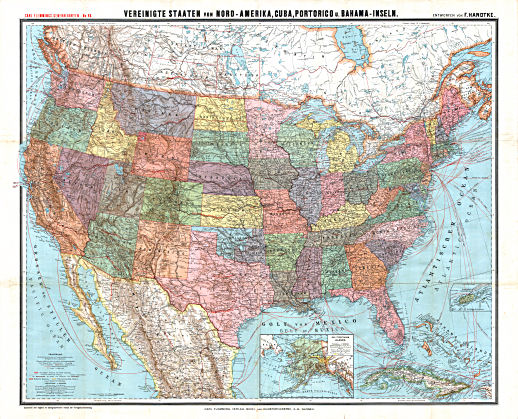 Carl Flemmings Generalkarten, No. 22 (ca. 1900)
Vereinigte Staaten
Verenigde Staten / United States