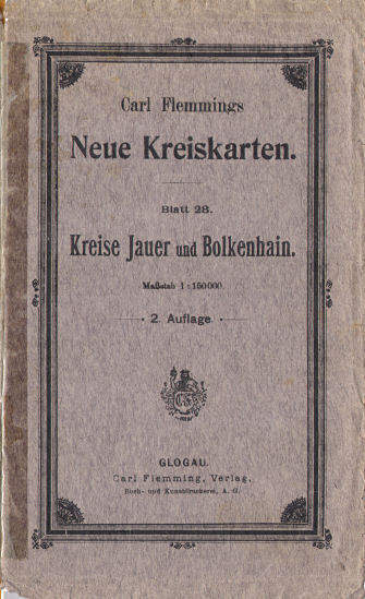 Flemmings Handkarte von Schlesien
Nr. 20 (Kreiskarte 28)  Kreise Jauer und Bolkenhain
Voorkant omslag / Front cover