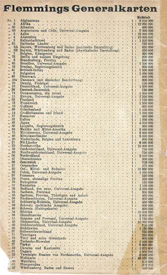 Flemmings Handkarte von Schlesien
Nr. 23  Kreis Lauban
Binnenkant omslag / Inside cover