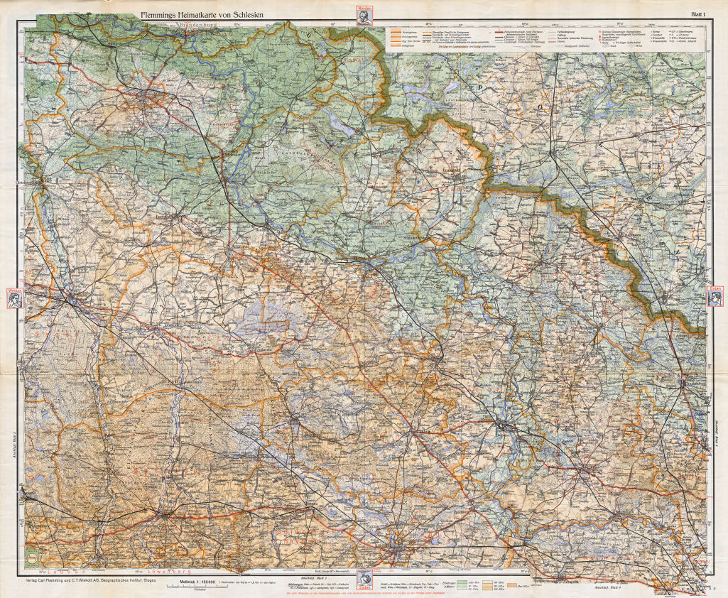 Flemmings Heimatkarte von Schlesien
Blatt 1. Glogau