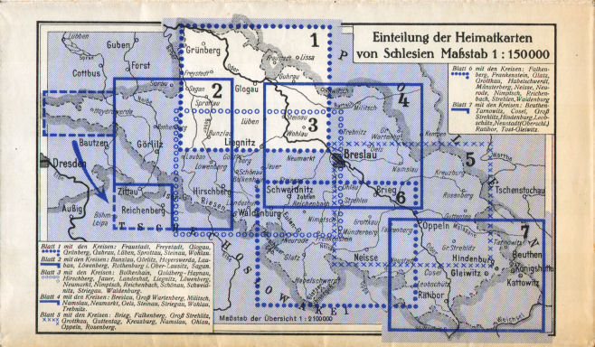 Flemmings Heimatkarte von Schlesien
Blatt 1. Glogau
Achterkant omslag / Back cover
