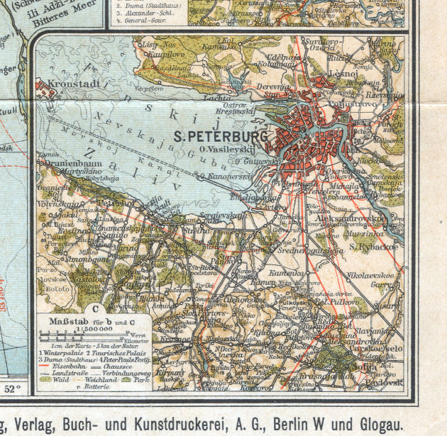 Flemmings Namentreue Länderkarte
1c. S. Peterburg / Санктъ-Петербургъ