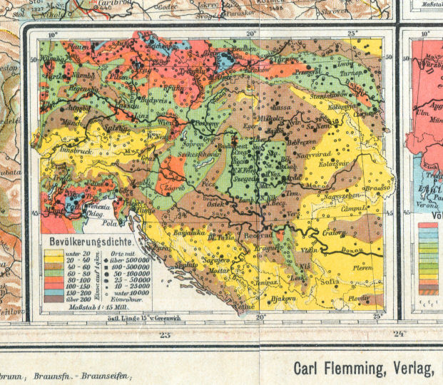 Flemmings Namentreue Länderkarte: Blatt 4
4e. Bevölkerungsdichte
Bevolkingsdichtheid / Density of population 