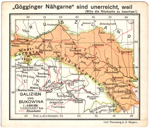 Flemmings Reklame-Atlas (ca. 1910)
(35) Galizien und Bukowina