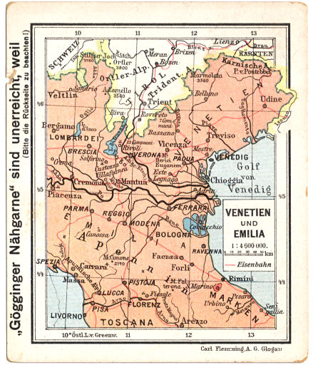 Flemmings Reklame-Atlas (ca. 1910)
(40) Venetien und Emilia