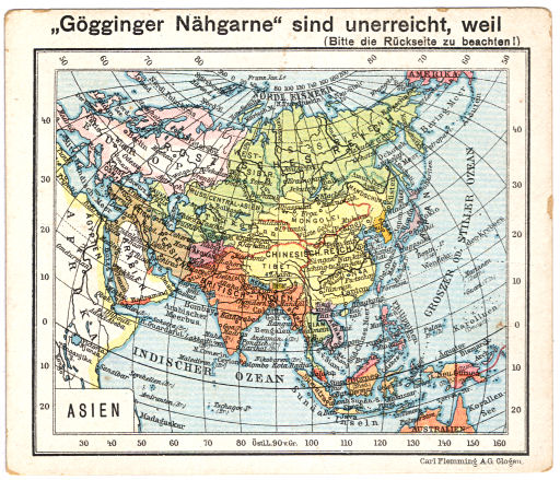 Flemmings Reklame-Atlas (ca. 1910)
(56) Asien