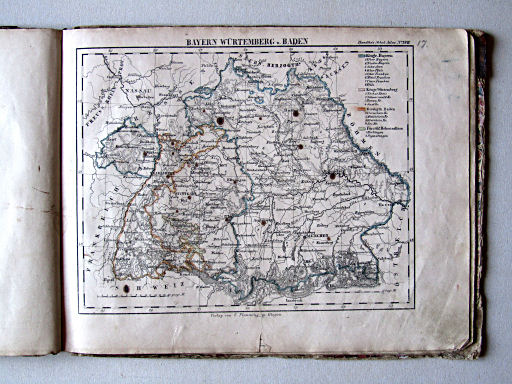 Handtke's Schul-Atlas (1841)
17. Bayern Würtemberg u. Baden