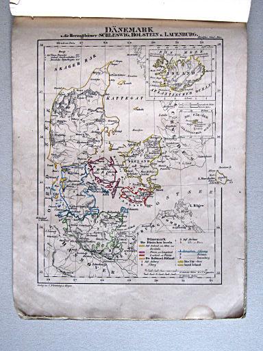 Handtke's Schul-Atlas (1851)
14. Dänemark u. die Herzogthümer Schleswig, Holstein u. Lauenburg