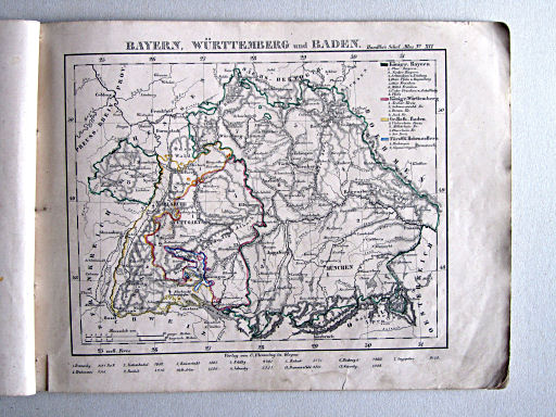 Handtke's Schul-Atlas (1851)
18. Bayern, Württemberg und Baden