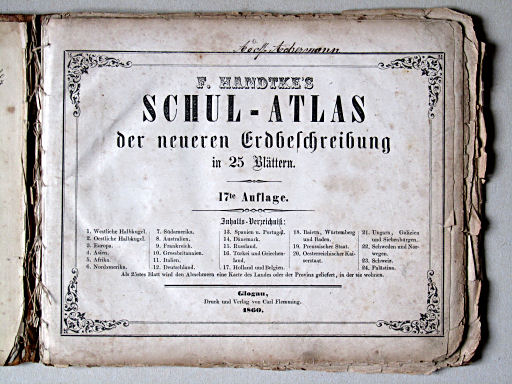 Handtke's Schul-Atlas, 1860
Titelpagina / Title page