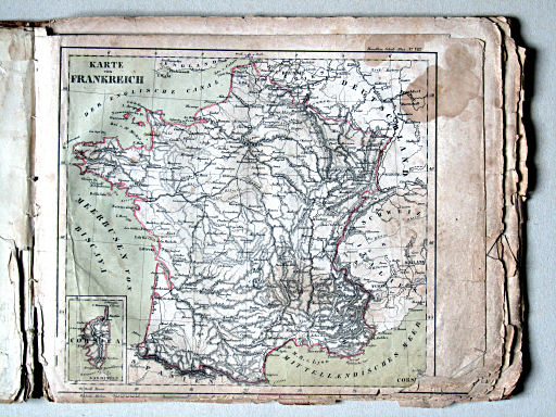 Handtke's Schul-Atlas, 1860
9. Karte von Frankreich