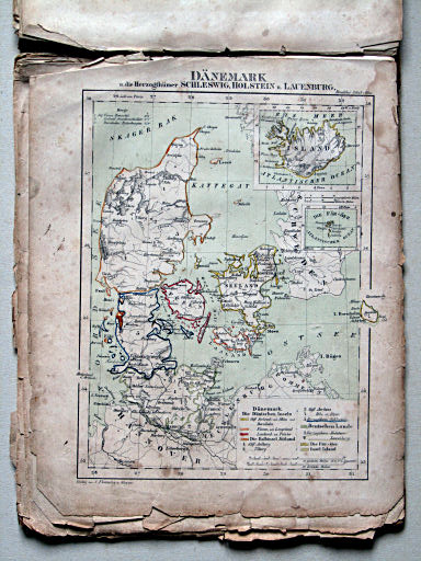 Handtke's Schul-Atlas, 1860
14. Dänemark u. die Herzogthümer Schleswig, Holstein u. Lauenburg