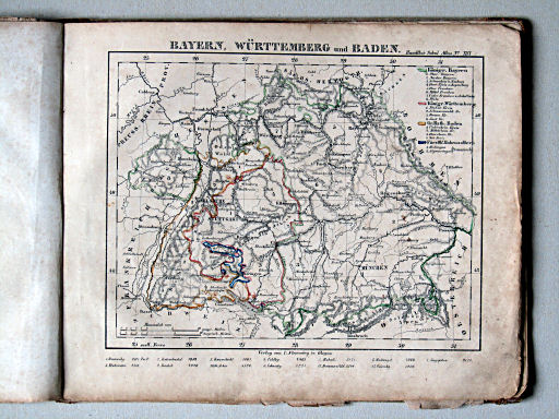 Handtke's Schul-Atlas, 1860
18. Bayern, Württemberg und Baden