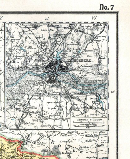 Hand-Atlas Otto Herkt (ca.&nbsp;1910)
7a. Königsberg (Калиниград = Kaliningrad))